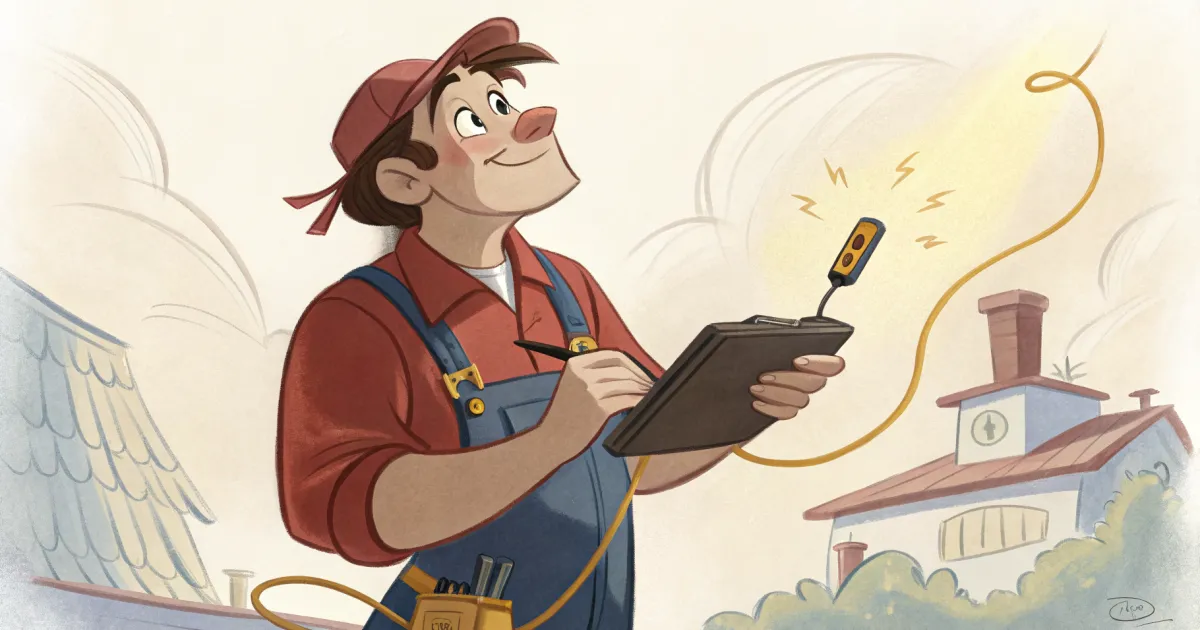 An electrician at work, illustrating why Does AI Recommend Some Electricians and Not Others.